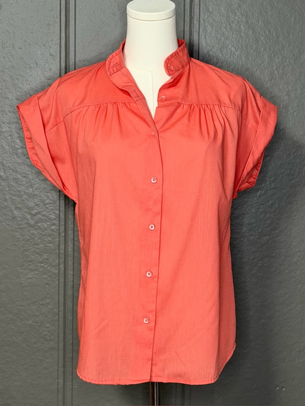 Vintage Sears The Fashion Place Coral Button Down Blouse